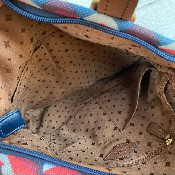 FOSSIL Canvas Ryder Sydney Satchel Tote Crossbody Handbag - Picture 6 of 12